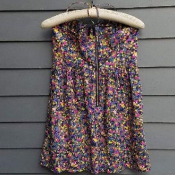 Moda Int'l Colorful Floral Spaghetti Strap Dress size 6 - Picture 5 of 6